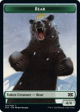 Bear // Spirit (008) Double-Sided Token (14 // 8) [Double Masters 2022]