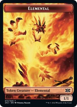 Elemental // Angel Double-Sided Token (13 // 3) [Double Masters 2022]