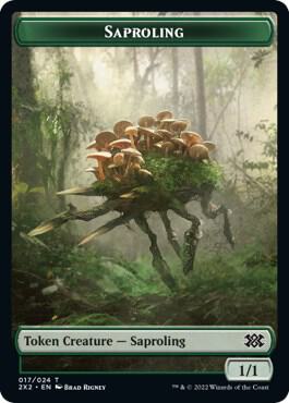 Saproling // Spirit (008) Double-Sided Token (17 // 8) [Double Masters 2022]