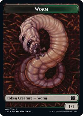 Worm // Vampire Double-Sided Token (20 // 9) [Double Masters 2022]