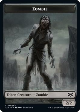 Zombie // Spirit (008) Double-Sided Token (12 // 8) [Double Masters 2022]
