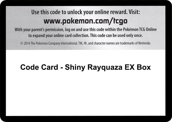 Code Card - Shiny Rayquaza EX Box [XY Ancient Origins]