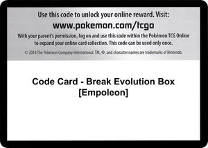 Code Card - Break Evolution Box [Empoleon] [XY BREAKthrough]
