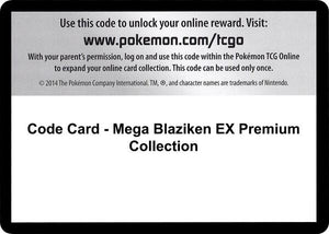 Code Card - Mega Blaziken EX Premium CollectionMega Aerodactyl EX Premium Collection [XY BREAKthrough]