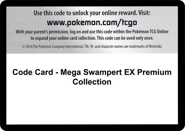Code Card - Mega Swampert EX Premium Collection [XY BREAKthrough]