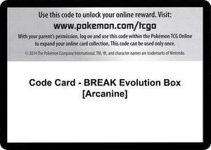 Code Card - BREAK Evolution Box [Arcanine] [XY Evolutions]
