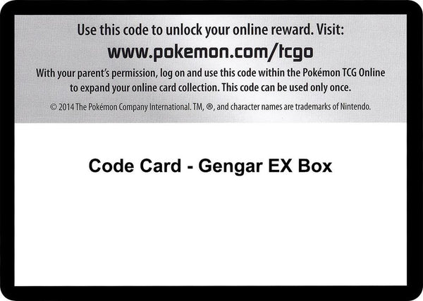 Code Card - Gengar EX Box [XY Evolutions]