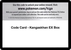 Code Card - Kangaskhan EX Box [XY Evolutions]