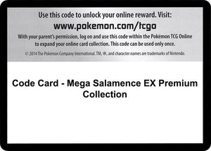 Code Card - Mega Salamence EX Premium Collection [XY Evolutions]