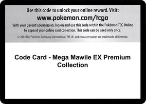 Code Card - Mega Mawile EX Premium Collection [XY Fates Collide]