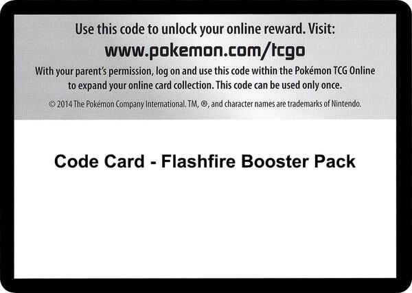 Code Card - Flashfire Booster Pack [XY Flashfire]