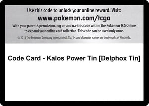 Code Card - Kalos Power Tin [Delphox Tin] [XY Flashfire]