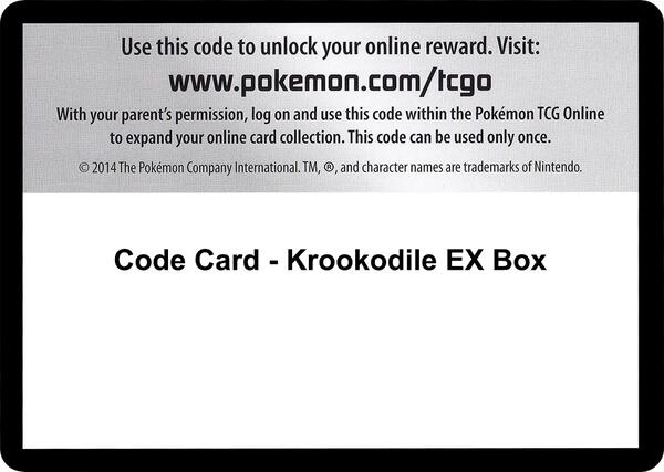 Code Card - Krookodile EX Box [XY Flashfire]