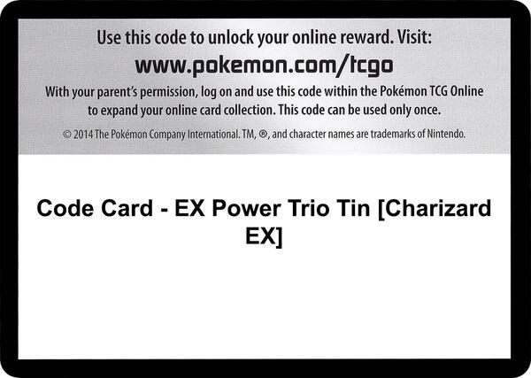 Code Card - EX Power Trio Tin [Charizard EX] [XY Furious Fists]