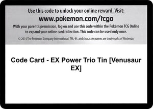Code Card - EX Power Trio Tin [Venusaur EX] [XY Furious Fists]