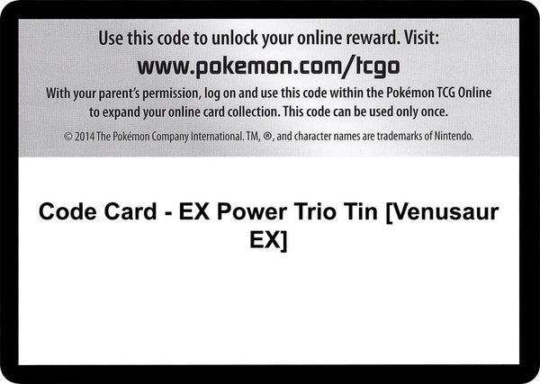 Code Card - EX Power Trio Tin [Venusaur EX] [XY Furious Fists]