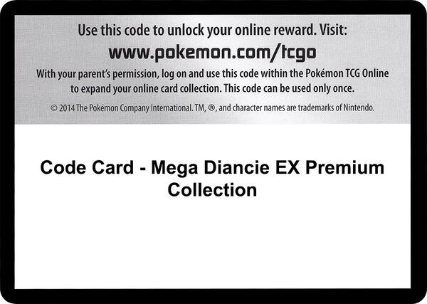 Code Card - Mega Diancie EX Premium Collection [XY Phantom Forces]