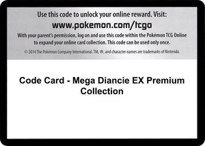 Code Card - Mega Diancie EX Premium Collection [XY Phantom Forces]