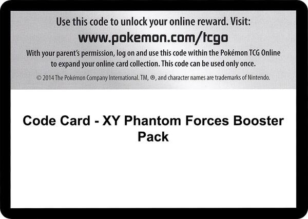 Code Card - XY Phantom Forces Booster Pack [XY Phantom Forces]
