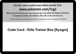 Code Card - Elite Trainer Box [Kyogre] [XY Primal Clash]