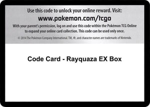 Code Card - Rayquaza EX Box [XY Roaring Skies]