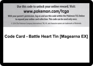 Code Card - Battle Heart Tin [Magearna EX] [XY Steam Siege]