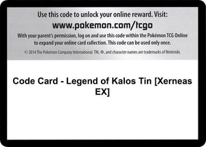 Code Card - Legend of Kalos Tin [Xerneas EX] [XY Base Set]