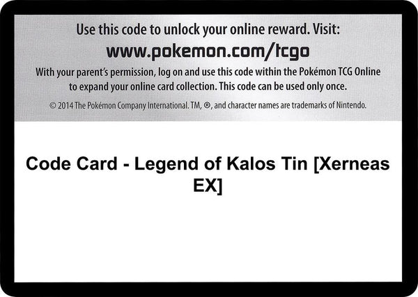 Code Card - Legend of Kalos Tin [Xerneas EX] [XY Base Set]