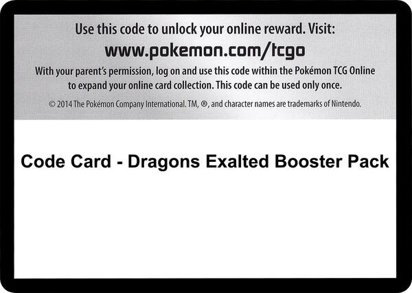 Code Card - Dragons Exalted Booster Pack [Dragons Exalted]