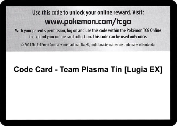 Code Card - Team Plasma Tin [Lugia EX] [Plasma Blast]