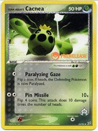 Team Aqua's Cacnea - 24/95 (Prerelease) (024/095) [Miscellaneous Cards and Products]