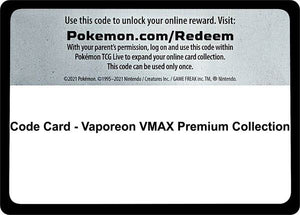 Code Card - Vaporeon VMAX Premium Collection [Miscellaneous Cards and Products]