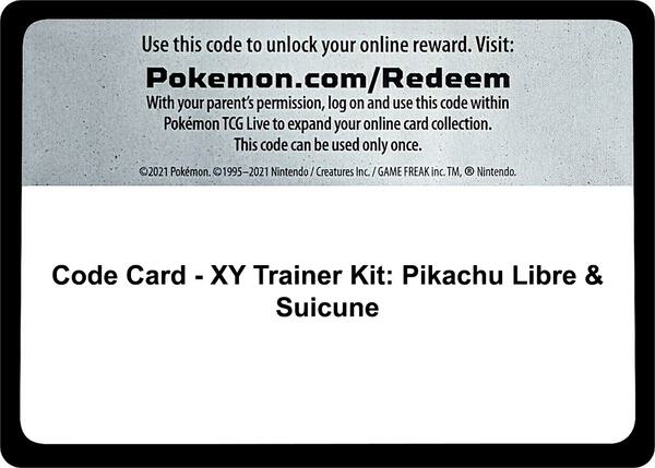 Code Card - XY Trainer Kit: Pikachu Libre & Suicune [XY Trainer Kit Pikachu Libre and Suicune]