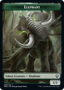 Elephant // Treasure Double-Sided Token (9 // 24) [Dominaria United Commander]