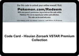 Code Card - Hisuian Zoroark VSTAR Premium Collection [SWSH11 Lost Origin]