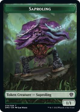Saproling // Zombie Double-Sided Token (18 // 9) [Dominaria United]