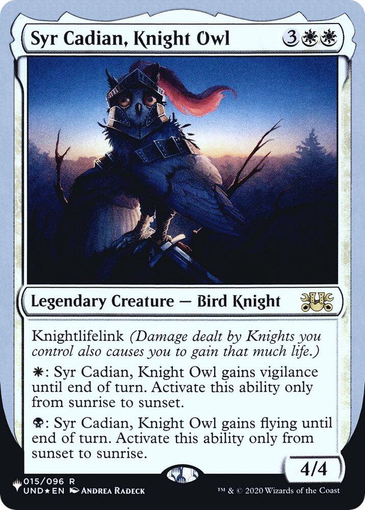 Syr Cadian, Knight Owl (015/096) [The List]