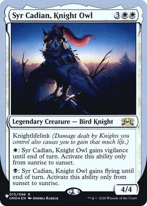 Syr Cadian, Knight Owl (015/096) [The List]