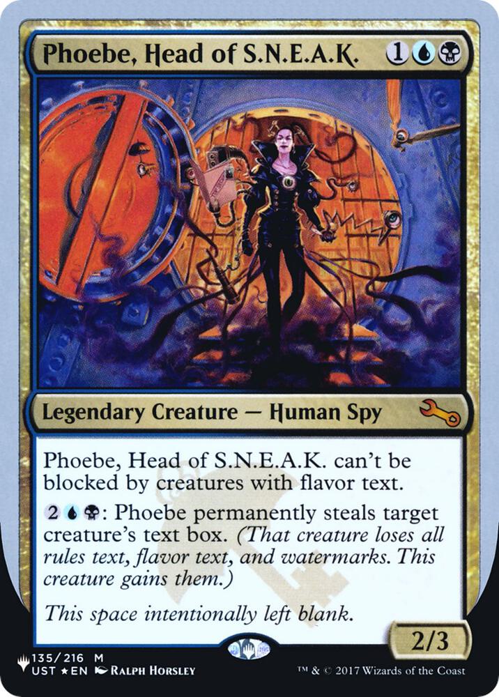 Phoebe, Head of S.N.E.A.K. (135/216) [The List]