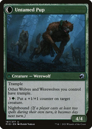 Hound Tamer // Untamed Pup (187) [Innistrad: Midnight Hunt] Reverse