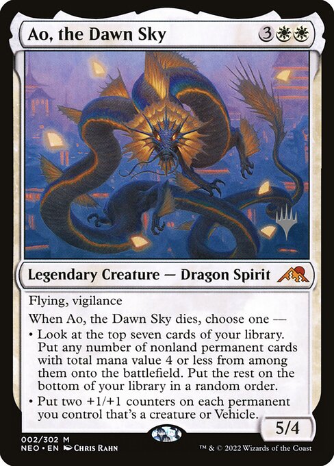 Ao, the Dawn Sky (2p) [Kamigawa: Neon Dynasty Promos]