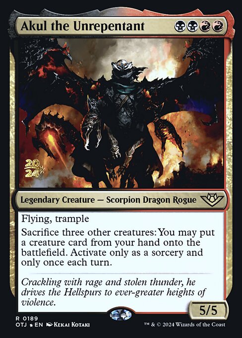 Akul the Unrepentant (189s) [Outlaws of Thunder Junction Promos]