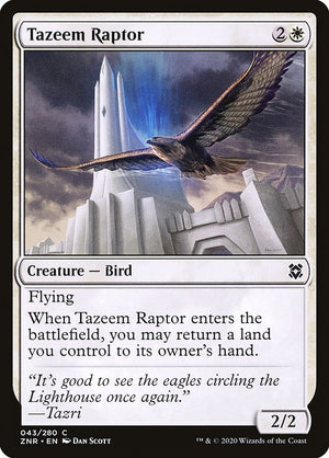 Tazeem Raptor (43) [Zendikar Rising]