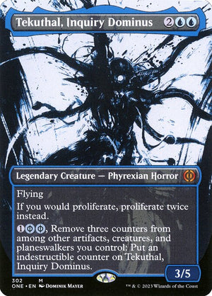 Tekuthal, Inquiry Dominus (302) [Phyrexia: All Will Be One] [Showcase, Borderless]