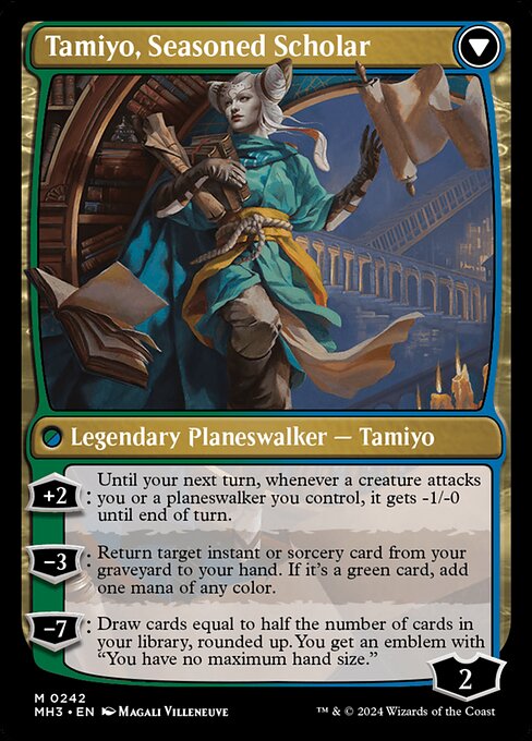Tamiyo, Inquisitive Student // Tamiyo, Seasoned Scholar (242) [Modern Horizons 3]