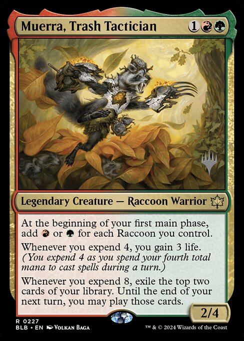 Muerra, Trash Tactician (227p) [Bloomburrow Promos]
