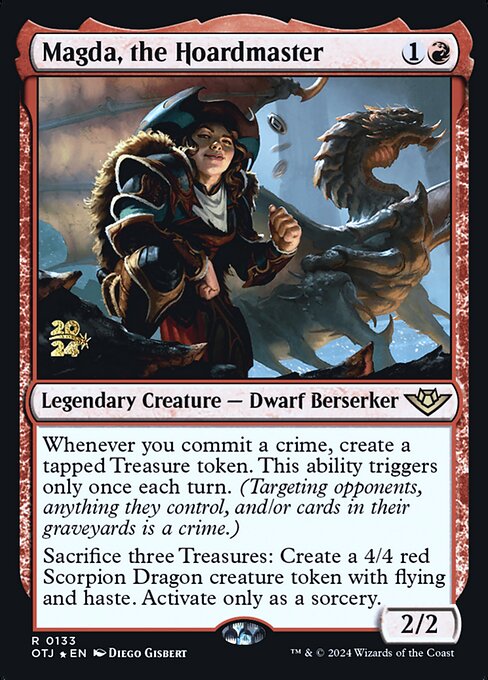 Magda, the Hoardmaster (133s) [Outlaws of Thunder Junction Promos]