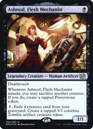 Ashnod, Flesh Mechanist (84s) [The Brothers' War Promos]