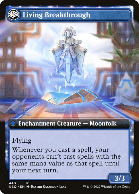 Inventive Iteration // Living Breakthrough (443) [Kamigawa: Neon Dynasty] [Extended Art] Reverse