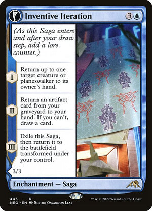 Inventive Iteration // Living Breakthrough (443) [Kamigawa: Neon Dynasty] [Extended Art]